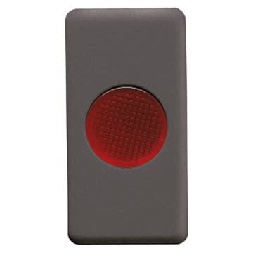 GEWISS - GEWGW21603 SPIA DI SEGNALAZIONE SINGOLA - 12/24/250V - ROSSO - 1 MODULO - SYSTEM BLACK