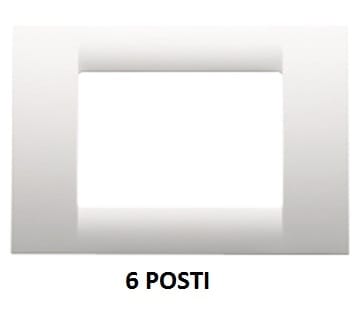 GEWISS - GEWGW22106 PLACCA 6M BIANCO NUVOLA SYSTEM VIRNA