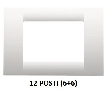 GEWISS - GEWGW22108 PLACCA 12M BIANCO NUVOLA SYSTEM VIRNA