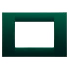 GEWISS - GEWGW22153 PLACCA VIRNA - IN TECNOPOLIMERO FINITURA LUCIDA - 3 POSTI - VERDE RACING - SYSTEM