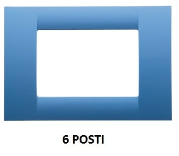 GEWISS GEWGW22166 PLACCA 6M AZZURRO CIELO SYSTEM VIRNA