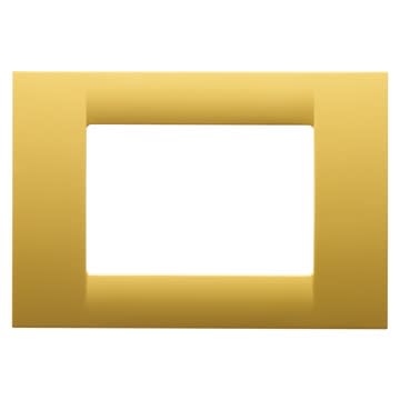 GEWISS - GEWGW22183 PLACCA VIRNA - IN TECNOPOLIMERO FINITURA LUCIDA - 3 POSTI - GIALLO MAIS - SYSTEM