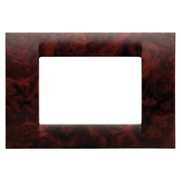 GEWISS - GEWGW22273 PLACCA VIRNA - IN TECNOPOLIMERO - 3 POSTI - RADICA INGLESE - SYSTEM