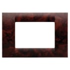 GEWISS - GEWGW22273 PLACCA VIRNA - IN TECNOPOLIMERO - 3 POSTI - RADICA INGLESE - SYSTEM