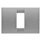 GEWISS - GEWGW22281 PLACCA VIRNA - IN TECNOPOLIMERO FINITURA LUCIDA - 1 POSTO - TITANIO METALLIZZATO - SYSTEM