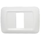 GEWISS - GEWGW22501 PLACCA TOP SYSTEM - IN TECNOPOLIMERO FINITURA LUCIDA - 1 POSTO - BIANCO NUVOLA - SYSTEM