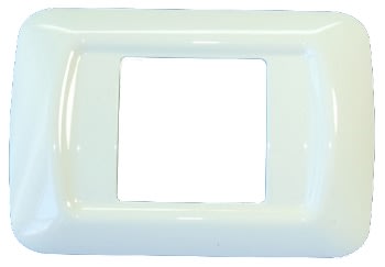 GEWISS - GEWGW22502 PLACCA TOP SYSTEM - IN TECNOPOLIMERO FINITURA LUCIDA - 2 POSTI - BIANCO NUVOLA - SYSTEM