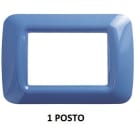 GEWISS - GEWGW22561 PLACCA TOP SYSTEM - IN TECNOPOLIMERO FINITURA LUCIDA - 1 POSTO - AZZURRO CIELO - SYSTEM