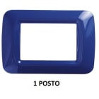 GEWISS - GEWGW22571 PLACCA TOP SYSTEM - IN TECNOPOLIMERO FINITURA LUCIDA - 1 POSTO - BLU JAZZ - SYSTEM