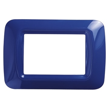 GEWISS - GEWGW22573 PLACCA TOP SYSTEM - IN TECNOPOLIMERO FINITURA LUCIDA - 3 POSTI - BLU JAZZ - SYSTEM