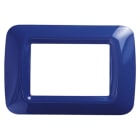 GEWISS - GEWGW22573 PLACCA TOP SYSTEM - IN TECNOPOLIMERO FINITURA LUCIDA - 3 POSTI - BLU JAZZ - SYSTEM