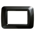 GEWISS - GEWGW22613 PLACCA TOP SYSTEM - IN TECNOPOLIMERO FINITURA LUCIDA - 3 POSTI - ARDESIA METALLIZZATO - SYSTEM