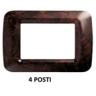 GEWISS - GEWGW22674 PLACCA TOP SYSTEM - IN TECNOPOLIMERO - 4 POSTI - RADICA INGLESE - SYSTEM