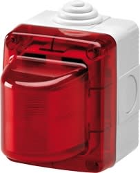 GEWISS - GEWGW27421 LAMPEGGIATORE ELETTRONICO - 25W - 24V - DIFFUSORE ROSSO - IP55 - GRIGIO RAL 7035