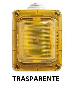 GEWISS - GEWGW27418 SPIA DI SEGNALAZIONE - 15W - 230V - DIFFUSORE TRASPARENTE - IP55- GRIGIO RAL 7035