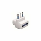GEWISS - GEWGW28421 ADATTATORE MULTIPLO - 2P+T 10A S11 - 3 USCITE STANDARD ITALIANO 10A - BIANCO