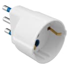 GEWISS - GEWGW28510 ADATTATORE SEMPLICE - 2P+T 16A S17 - 1 USCITA STANDARD ITALIANO/TEDESCO - 16A - 250V ac - BIANCO SATINATO
