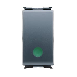 GEWISS - GEWGW30036 PULSANTE UNIPOLARE 250V ac - 10A CONTATTO AUSILIARE NC - MARCIA - SIMBOLO: VERDE - 1 MODULO - PLAYBUS