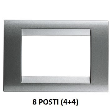 GEWISS - GEWGW32017 PLACCA 8M TITANIO METALLIZZ.PLAYBUS