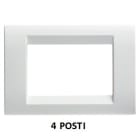 GEWISS - GEWGW32024 PLACCA PLAYBUS - IN TECNOPOLIMERO - FINITURA LUCIDA - 4 POSTI - BIANCO NUVOLA - PLAYBUS