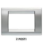 GEWISS - GEWGW32072 PLACCA PLAYBUS - IN TECNOPOLIMERO METALLIZZATO - FINITURA LUCIDA - 2 POSTI - CROMO SOFT - PLAYBUS