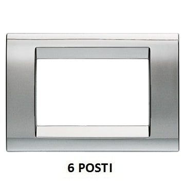 GEWISS - GEWGW32076 PLACCA 6M CROMO SOFT PLAYBUS