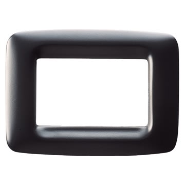 GEWISS - GEWGW32303 PLACCA PLAYBUS YOUNG - IN TECNOPOLIMERO - FINITURA SATINATA - 3 POSTI - NERO TONER - PLAYBUS