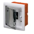 GEWISS - GEWGW40602 CENTRALINO PROTETTO - DA INCASSO - PORTA TRASPARENTE FUMÉ CON TELAIO ESTRAIBILE - 4 MODULI IP40