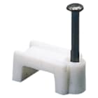 GEWISS - GEWGW50625 GRAFFETTA IN POLIMERO ANTIURTO CON CHIODO IN ACCIAIO TEMPERATO - PER CAVI LARGHEZZA 10 -11MM - BIANCO