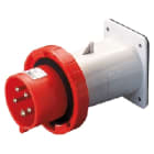 GEWISS - GEWGW60242 SPINA FISSA DA INCASSO DIRITTA - IP67 - 3P+N+T 32A 380-415V 50/60HZ - ROSSO - 6H - CABLAGGIO A VITE