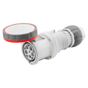 GEWISS - GEWGW63052H PRESA MOBILE DIRITTA HP - IP66/IP67/IP68/IP69 - 3P+T 63A 380-415V 50/60HZ - ROSSO - 6H - CABLAGGIO A MANTELLO