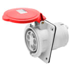 GEWISS - GEWGW63221H PRESA FISSA DA INCASSO A 10° HP - IP44/IP54 - 3P+N+T 63A 346-415V 50/60HZ - ROSSO - 6H - CABLAGGIO A MANTELLO