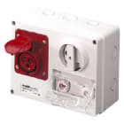 GEWISS - GEWGW66030 PRESA FISSA INTERBLOCCATA ORIZZONTALE - CON FONDO - CON BASE PORTAFUSIBILI - 3P+T 16A 380-415V - 50/60HZ 6H CBF - IP44