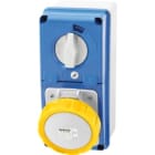 GEWISS - GEWGW66234N PRESA FISSA INTERBLOCCATA VERTICALE - CON FONDO - CON BASE PORTAFUSIBILI - 2P+T 32A 100-130V - 50/60HZ 4H - IP67