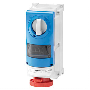 GEWISS - GEWGW66970 PRESA FISSA INTERBLOCCATA VERTICALE - CON FONDO - CON BASE PORTAFUSIBILI - 3P+N+T 32A 346-415V-50/60HZ 6H - IP66