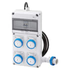 GEWISS - GEWGW68245N Q-DIN 10 ASC - MOBILE E PORTATILE - CON CAVO E SPINA - 3 2P+T 16A IEC309 + 1 3P+T 16A IEC309 - IP65