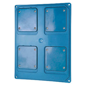 GEWISS - GEWGW68745A QMC16/63 - PANNELLO FLANGIATO - 2 PRESE INTERBLOCCATE VERTICALI 16/32A IP55 - AZZURRO