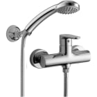 RUBINETTERIA PAFFONI PFFGR168DCR MIX DOCCIA ESTERNO 1/2 CON SUPPORTO SNOD