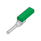 GRAFOPLAST SRL - GRA710/60 SPARK PUNTALINO VERDE L=12MM D=6 MMQ 100