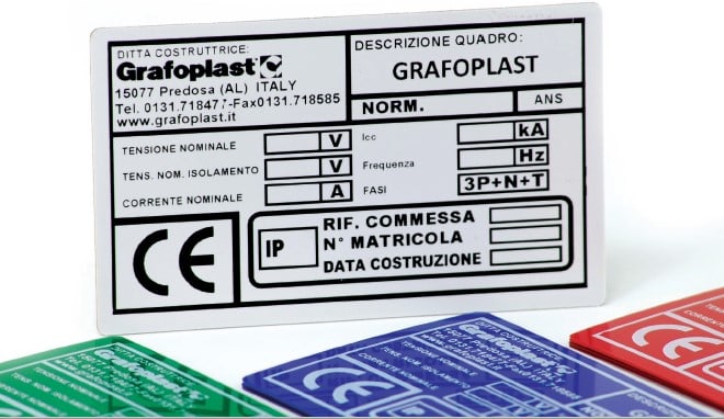 GRAFOPLAST SRL GRAEVO460100M TARGA QUADRO PVC ADES METAL 100X60MM 22P