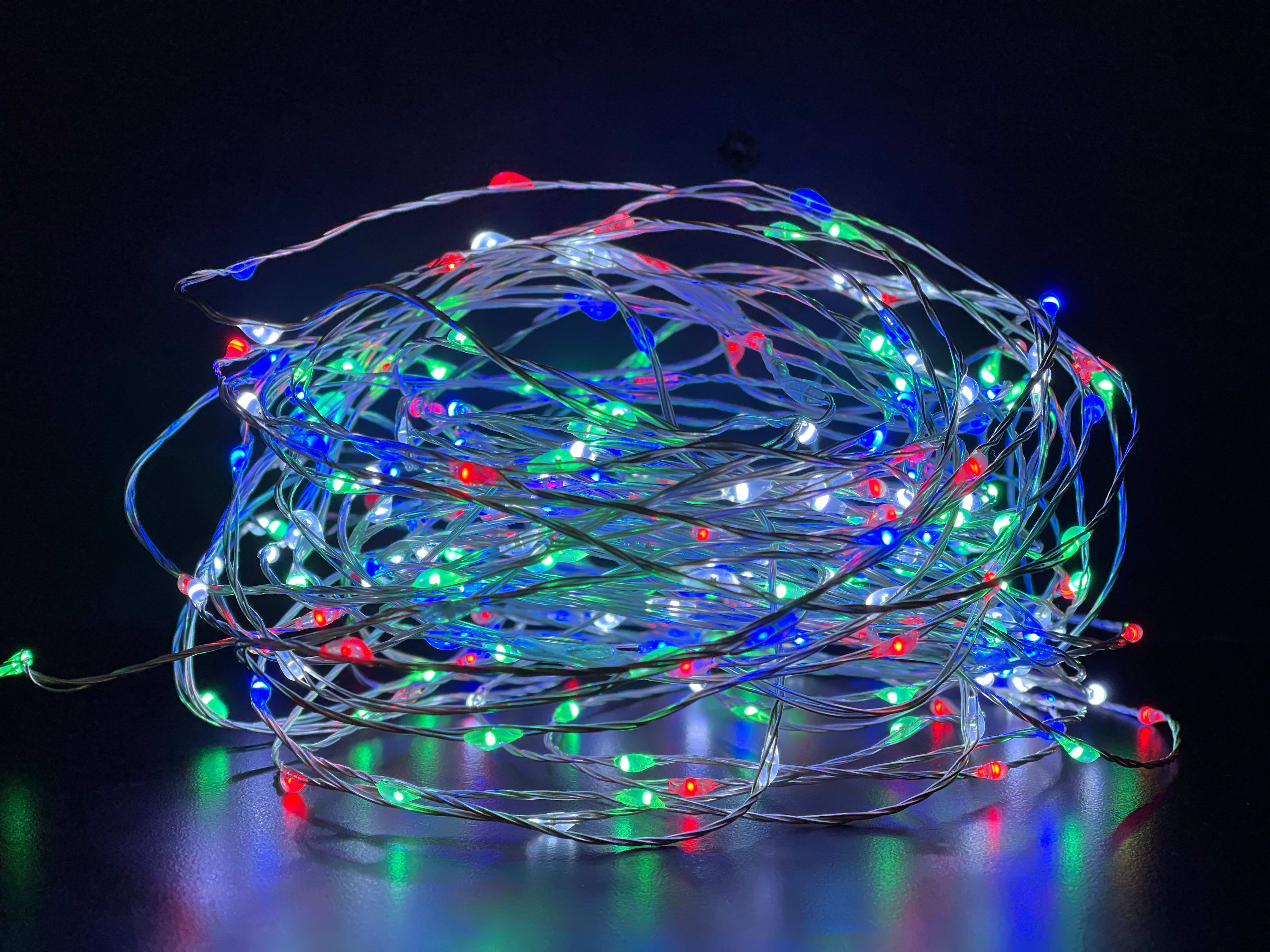 GIOCOPLAST NATALE SP GCP14222072 100 GOCCE LED MULTI, 10 MT.A BATT. C.TEL