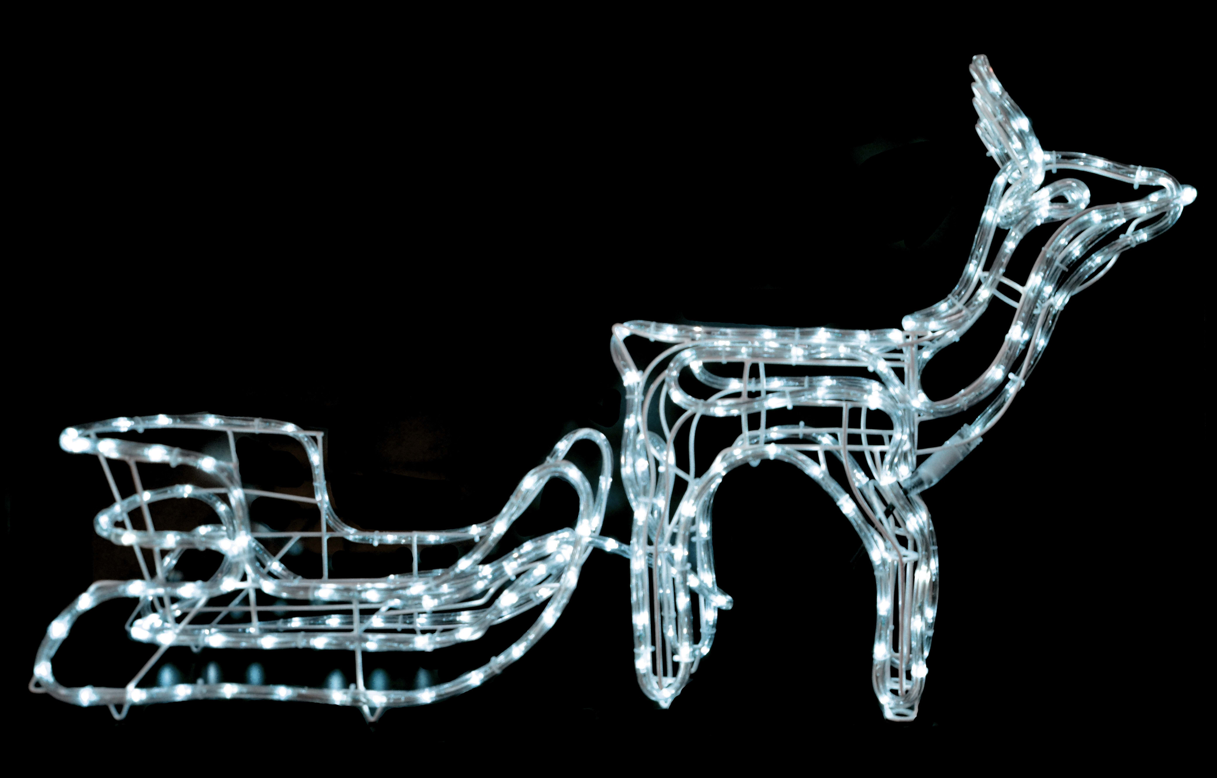 GIOCOPLAST NATALE SP GCP17518010 RENNA C/ SLITTA C/TUBO LED BIA, 264LED X