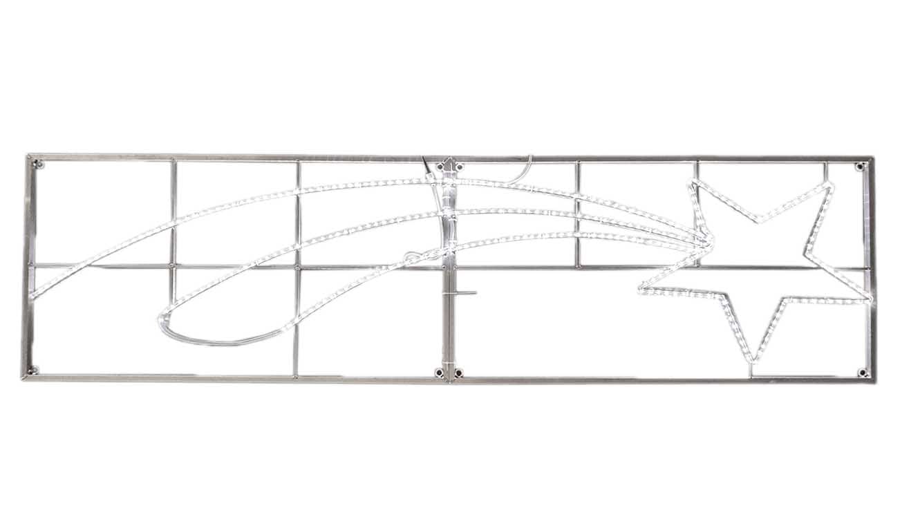 GIOCOPLAST NATALE SP GCP17524656 FIGURA COMETA CON TUBO LED BIANCO, 300 X