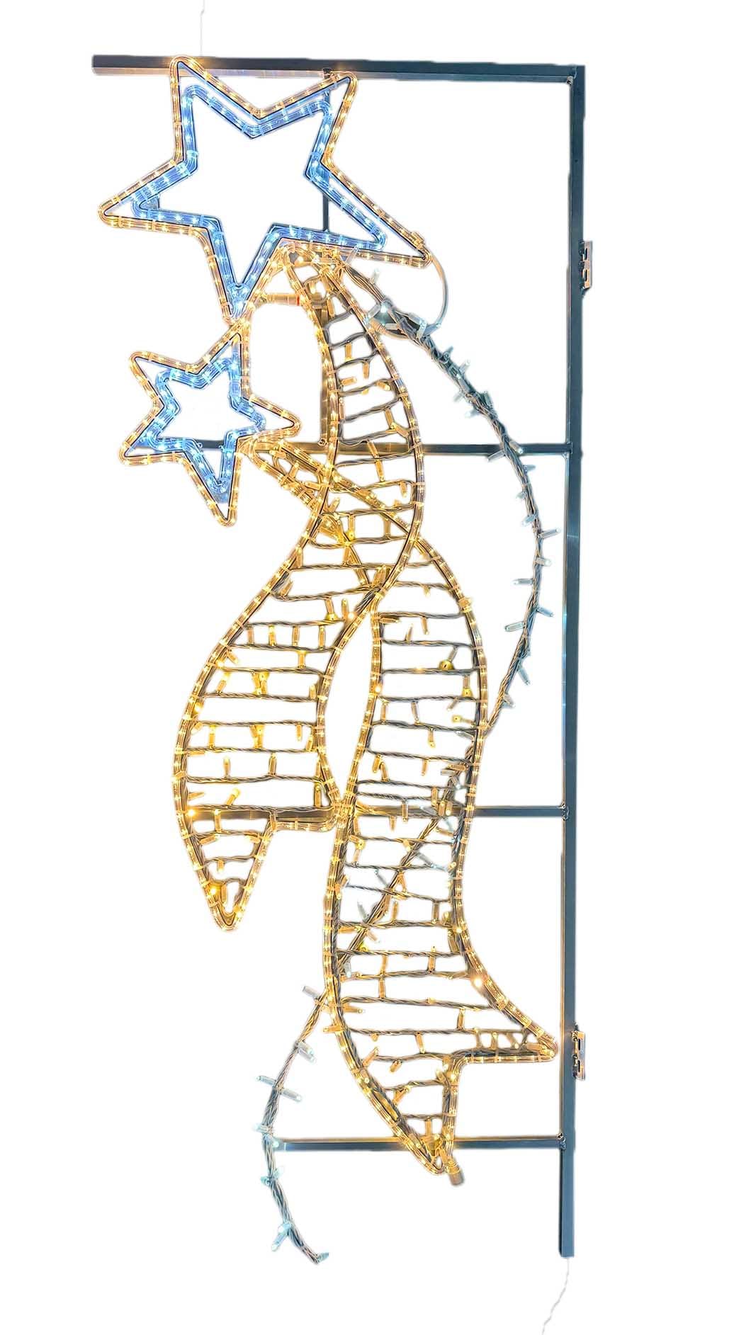 GIOCOPLAST NATALE SP GCP17524658 FIGURA DOPPIA STELLA BICOLORE BIANCO-BIA