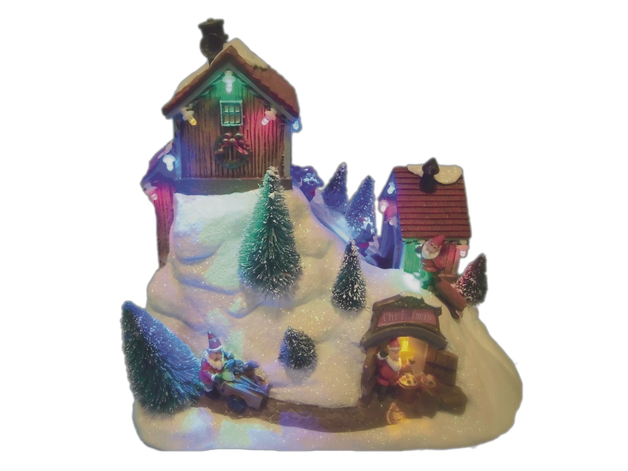 GIOCOPLAST NATALE SP GCP31511710 VILLAGGIO LED CON SCIATORI IN