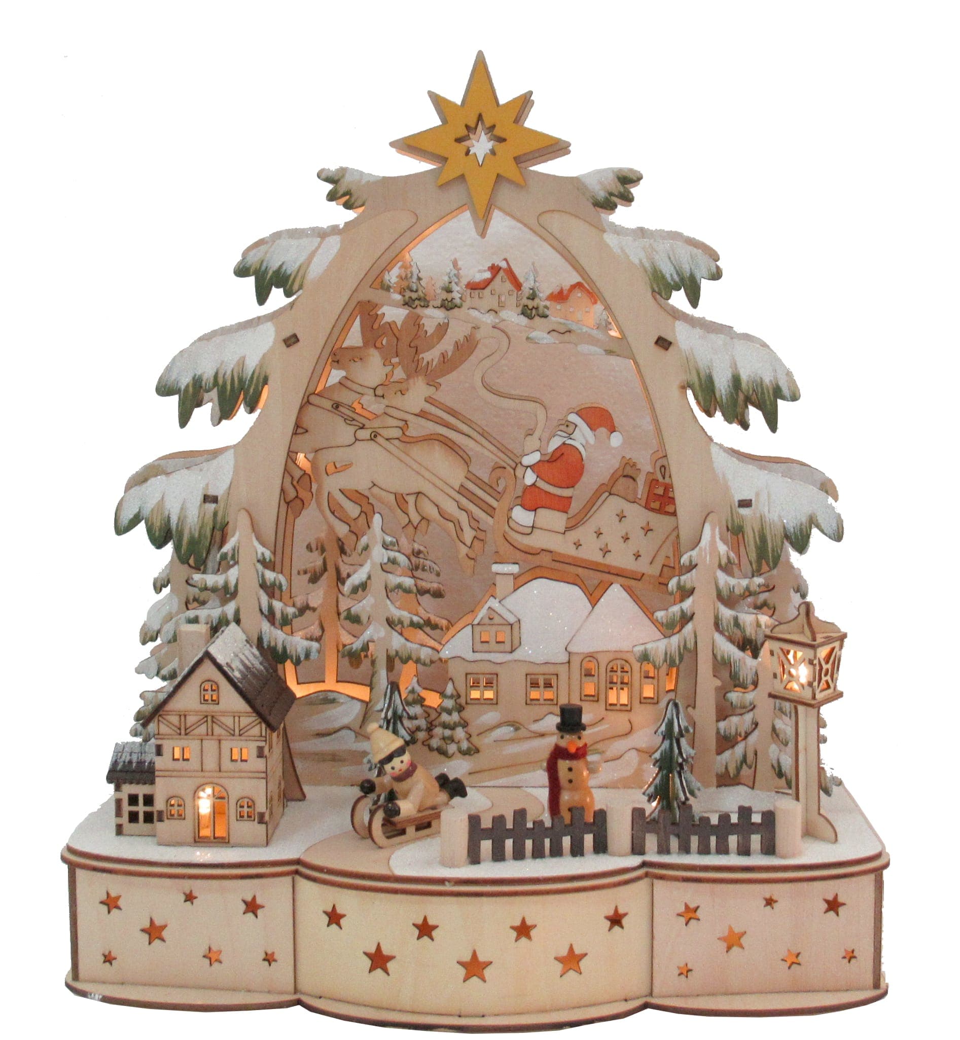 GIOCOPLAST NATALE SP GCP31618094 CAS NEL BOSCO AD ARCO WOOD-CHARM C/LED B