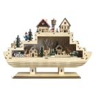 GIOCOPLAST NATALE SP GCP31619172 BARCA WOOD & CHARM CON LUCE LED A BATT