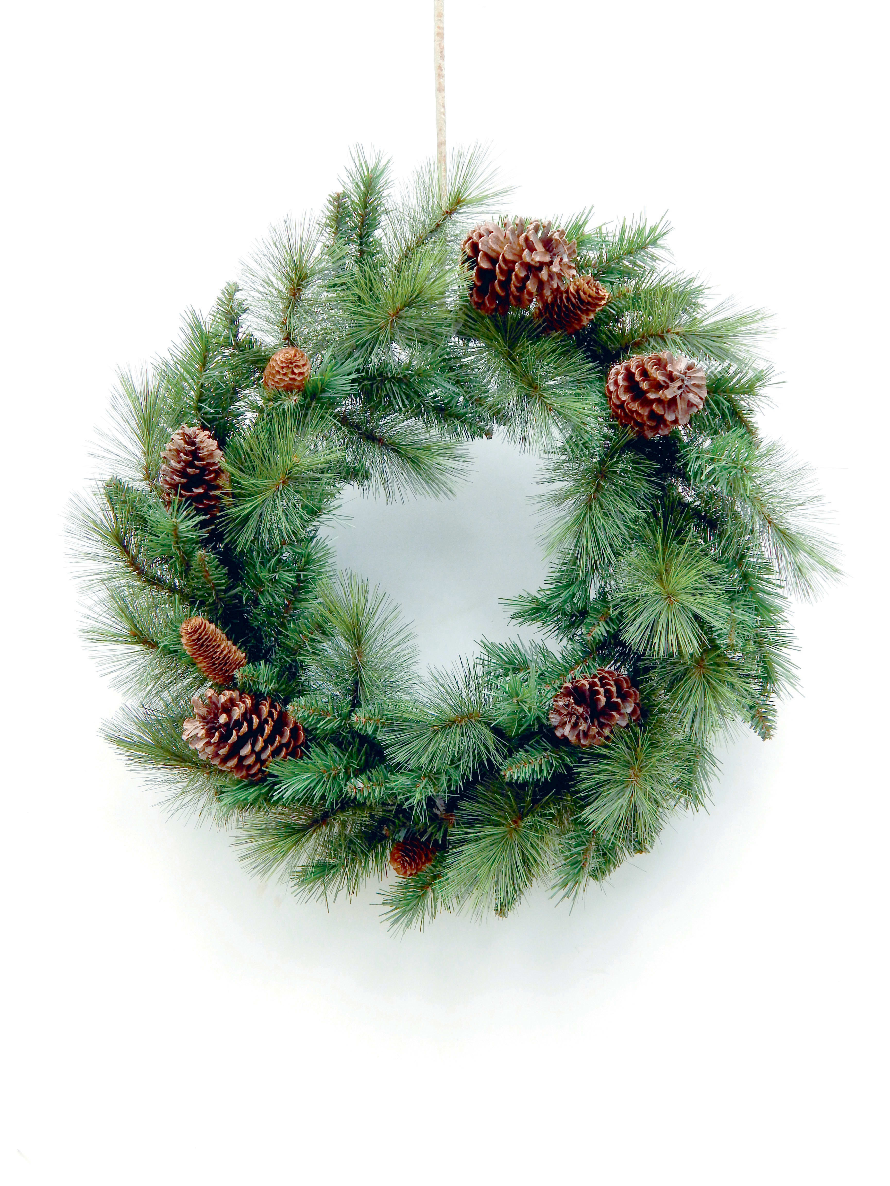 GIOCOPLAST NATALE SP GCP32011927 CORONA VERDE CON PIGNE CM 60