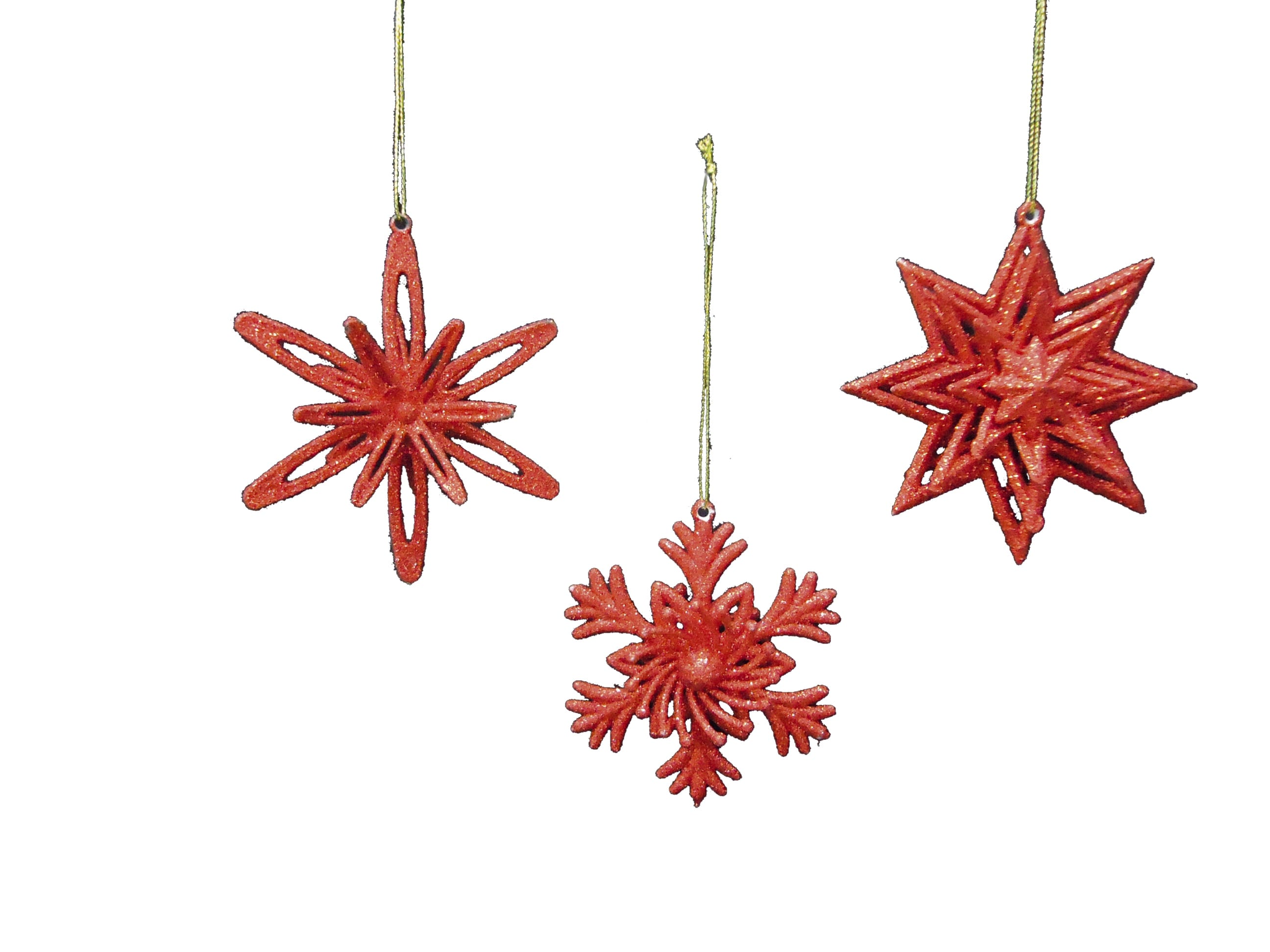 GIOCOPLAST NATALE SP GCP33011865 ADDOBBO GLITTER ROSSO, 3 ASS 10 CM