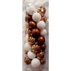 GIOCOPLAST NATALE SP GCP43012212 CIL. 40 SFERE D.60 BIANCO/MARRONE,